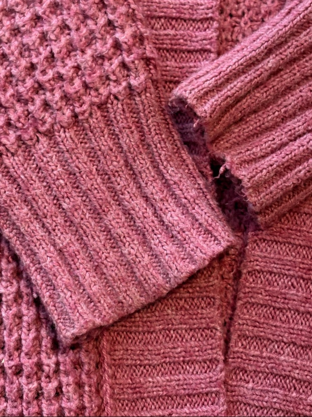EUC American Eagle Waffle-Knit Open Front Cardigan in Dusty Pink Size S - Picture 3 of 7